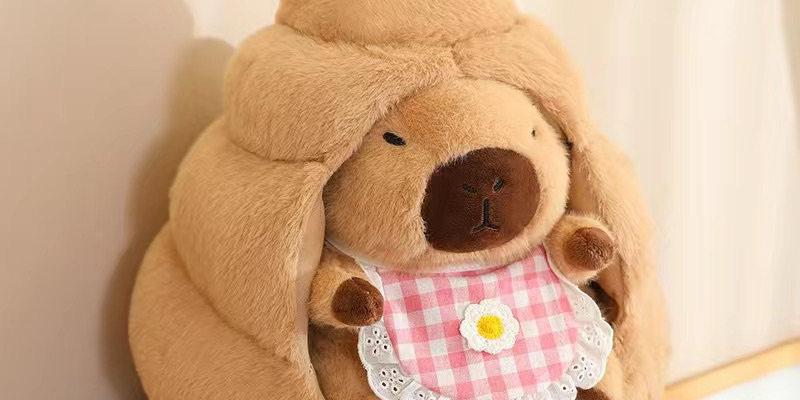 Gấu Bông Capybara Nâu Mặt Yếm