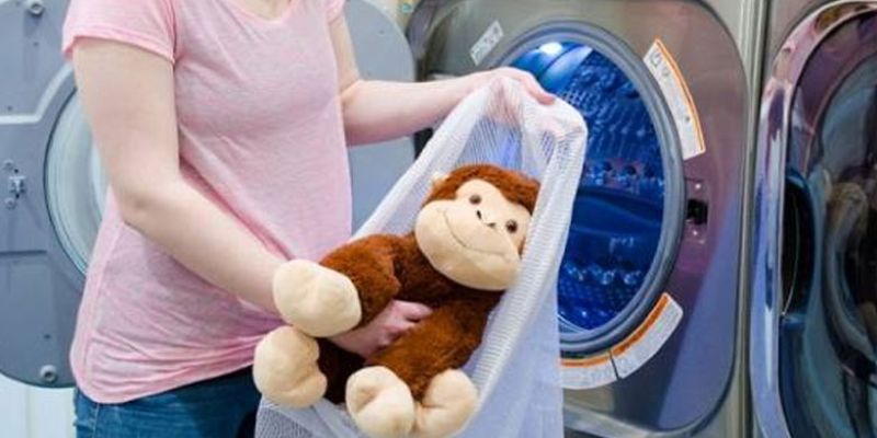 Giặt gấu bông bằng với máy giặt tại nhà